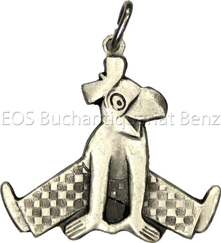 Globi-Anhänger aus Metall 2,5 x 2,5 cm - EOS BUCHANTIQUARIAT BENZ Lips, Robert: -Globi-Anhänger aus Metall 2,5 x 2,5 cm