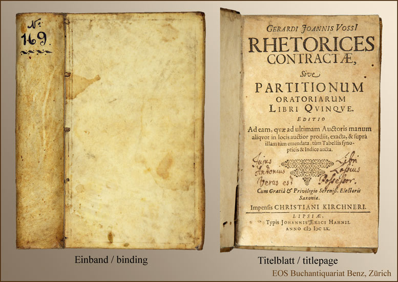 Rhetorices contractae, - EOS BUCHANTIQUARIAT BENZ Voss, Gerhard Johannes: -Rhetorices contractae,