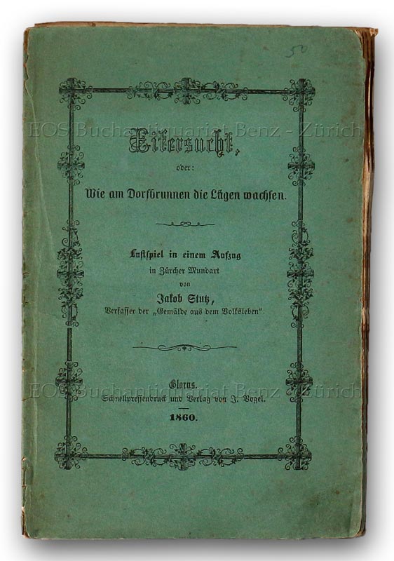 Eifersucht, - EOS BUCHANTIQUARIAT BENZ Stutz, Jakob: -Eifersucht,