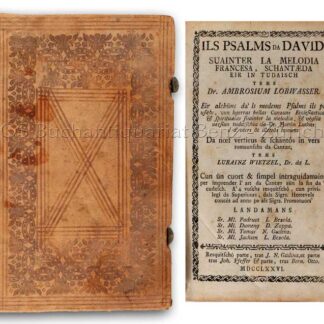 Lobwasser, Ambrosius u. Wietzel, Lurainz: -Ils Psalms da David, suainter la melodia francesa, schantaeda eir in Tudaisch.