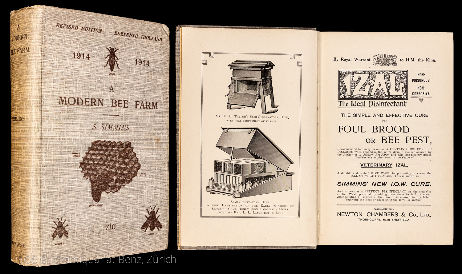 A Modern Bee-Farm and its Economic Management. - EOS BUCHANTIQUARIAT BENZ Simmins, Samuel: -A Modern Bee-Farm and its Economic Management.