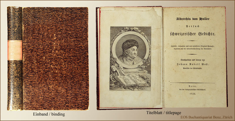 Versuch schweizerischer Gedichte. - EOS BUCHANTIQUARIAT BENZ Haller, Albrecht von: -Versuch schweizerischer Gedichte.