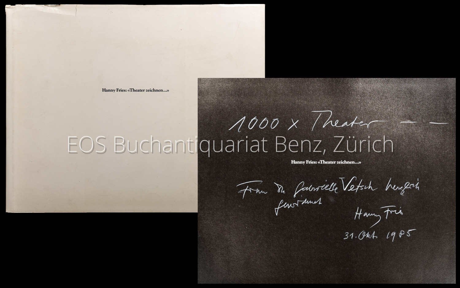 Theater zeichnen.... - EOS BUCHANTIQUARIAT BENZ Fries, Hanny: -Theater zeichnen....