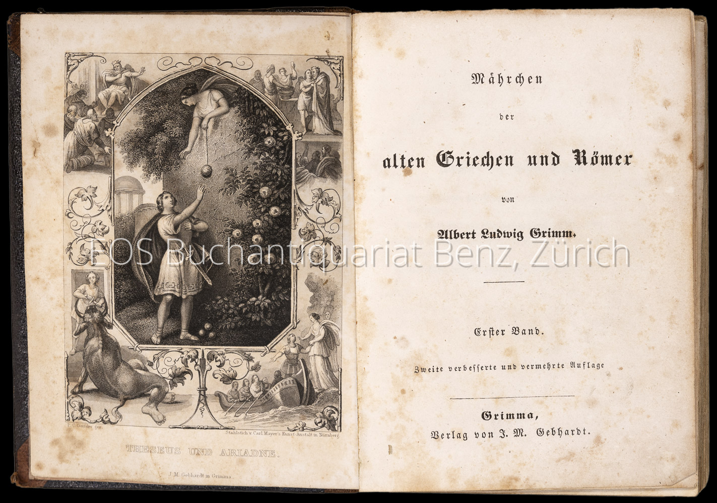 Mährchen der alten Griechen und Römer. - EOS BUCHANTIQUARIAT BENZ Grimm, Albert Ludwig: -Mährchen der alten Griechen und Römer.