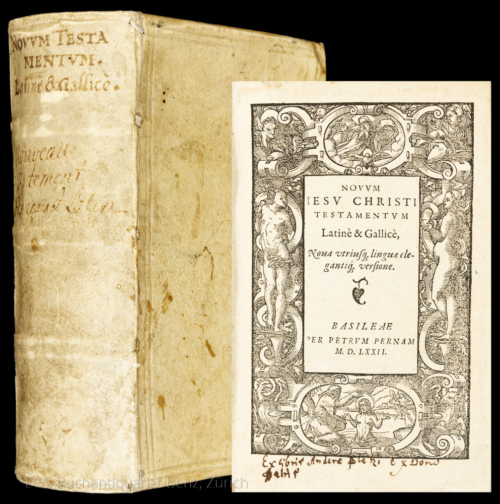 Novum Jesu Christi Testamentum Latine & Gallice. - EOS BUCHANTIQUARIAT BENZ Biblia – Neues Testament. – -Novum Jesu Christi Testamentum Latine & Gallice.