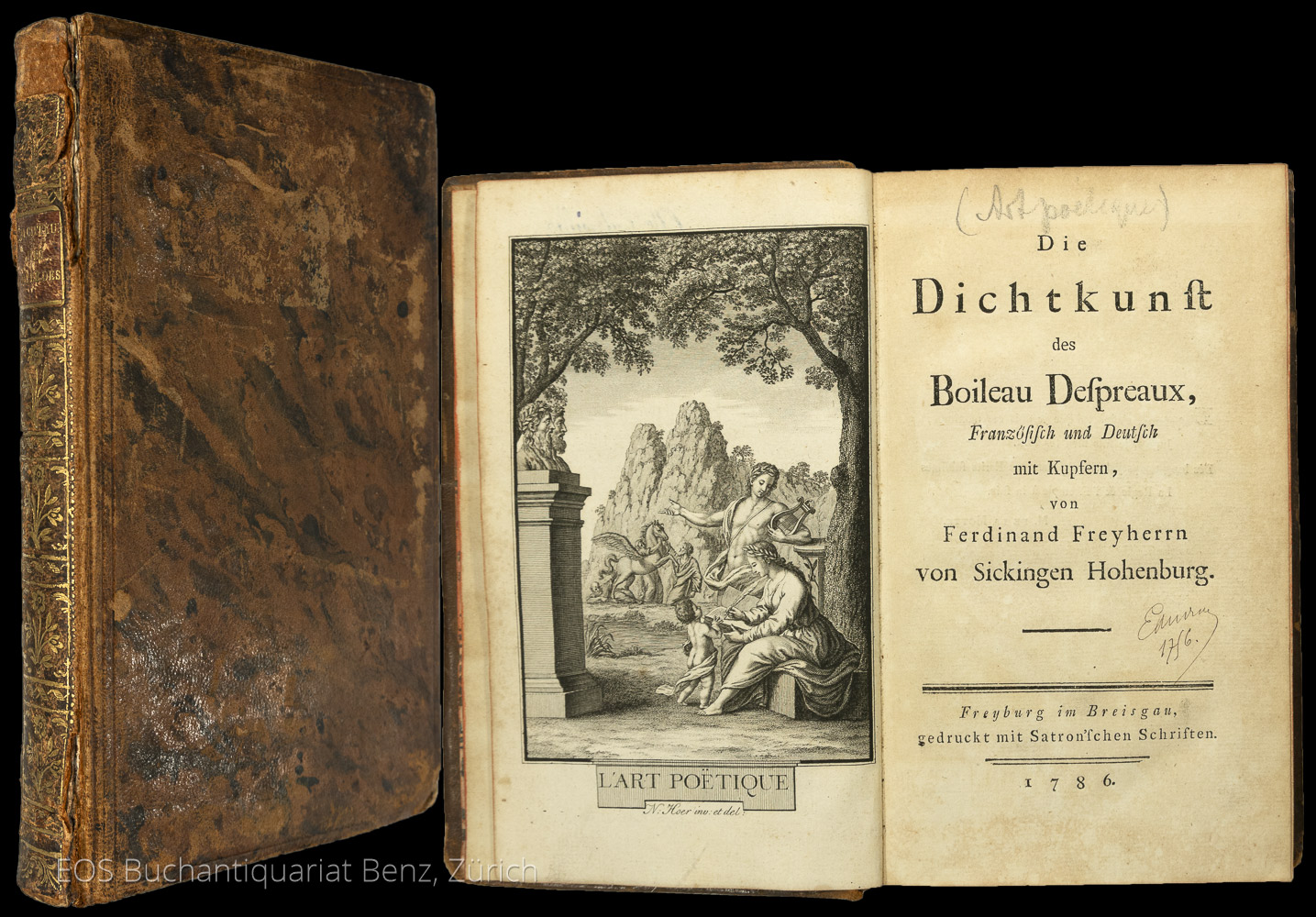 Die Dichtkunst des Boileau Despréaux. - EOS BUCHANTIQUARIAT BENZ Boileau Despréaux, Nicolas: -Die Dichtkunst des Boileau Despréaux.