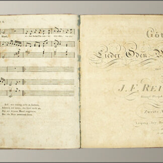 Reichardt, J(ohann) F(riedrich): -Goethe's Lieder, Oden, Balladen und Romanzen mit Musik von J.F. Reichardt.