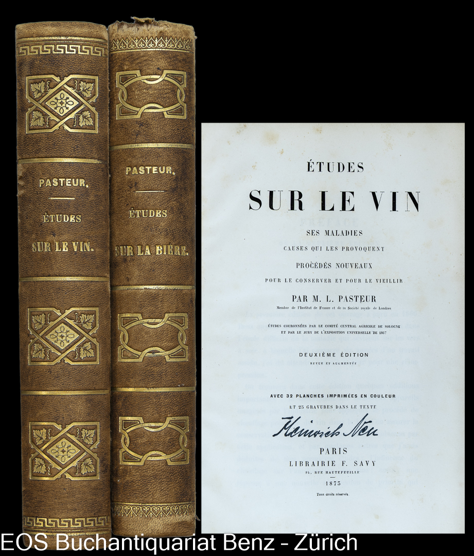 Etudes sur la bière, ses maladies, causes qui provoquent, ... - EOS BUCHANTIQUARIAT BENZ Pasteur, L(ouis): -Etudes sur la bière, ses maladies, causes qui provoquent, ...