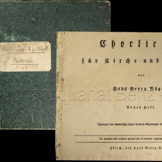Nägeli, Hans Georg: -Chorlieder für Kirche und Schule.