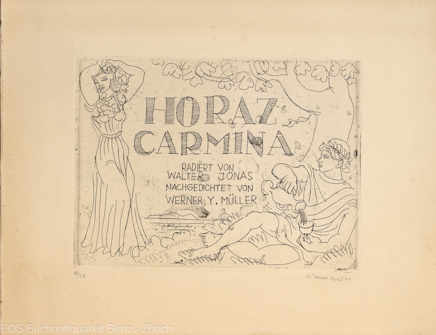 Horaz Carmina. - EOS BUCHANTIQUARIAT BENZ Müller, Werner Y.: -Horaz Carmina.