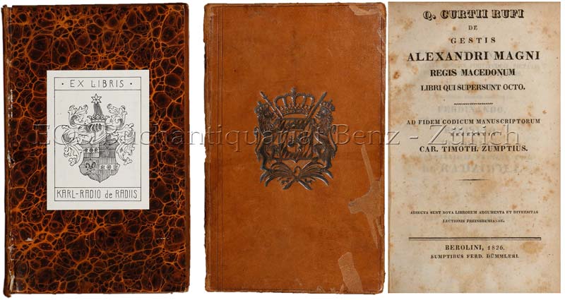 De gestis Alexandri Magni Regis Macedonum libri qui supersunt octo. - EOS BUCHANTIQUARIAT BENZ Curtius Rufus, Quintus: -De gestis Alexandri Magni Regis Macedonum libri qui supersunt octo.
