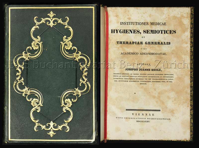 Institutiones medicae, hygienes, semiotices et therapiae generalis usui academico adcommodatae. - EOS BUCHANTIQUARIAT BENZ Knolz, Joseph Johann: -Institutiones medicae, hygienes, semiotices et therapiae generalis usui academico adcommodatae.