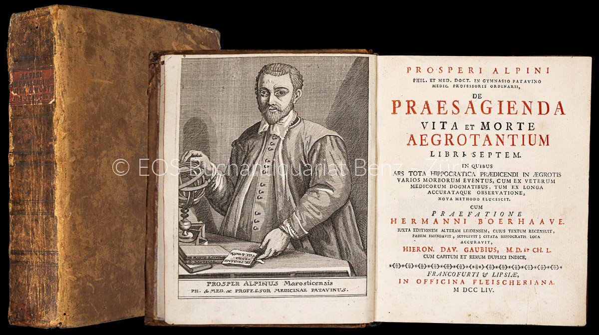 De praesagienda vita et morte aegrotantium libri septem. - EOS BUCHANTIQUARIAT BENZ Alpino, Prospero: -De praesagienda vita et morte aegrotantium libri septem.