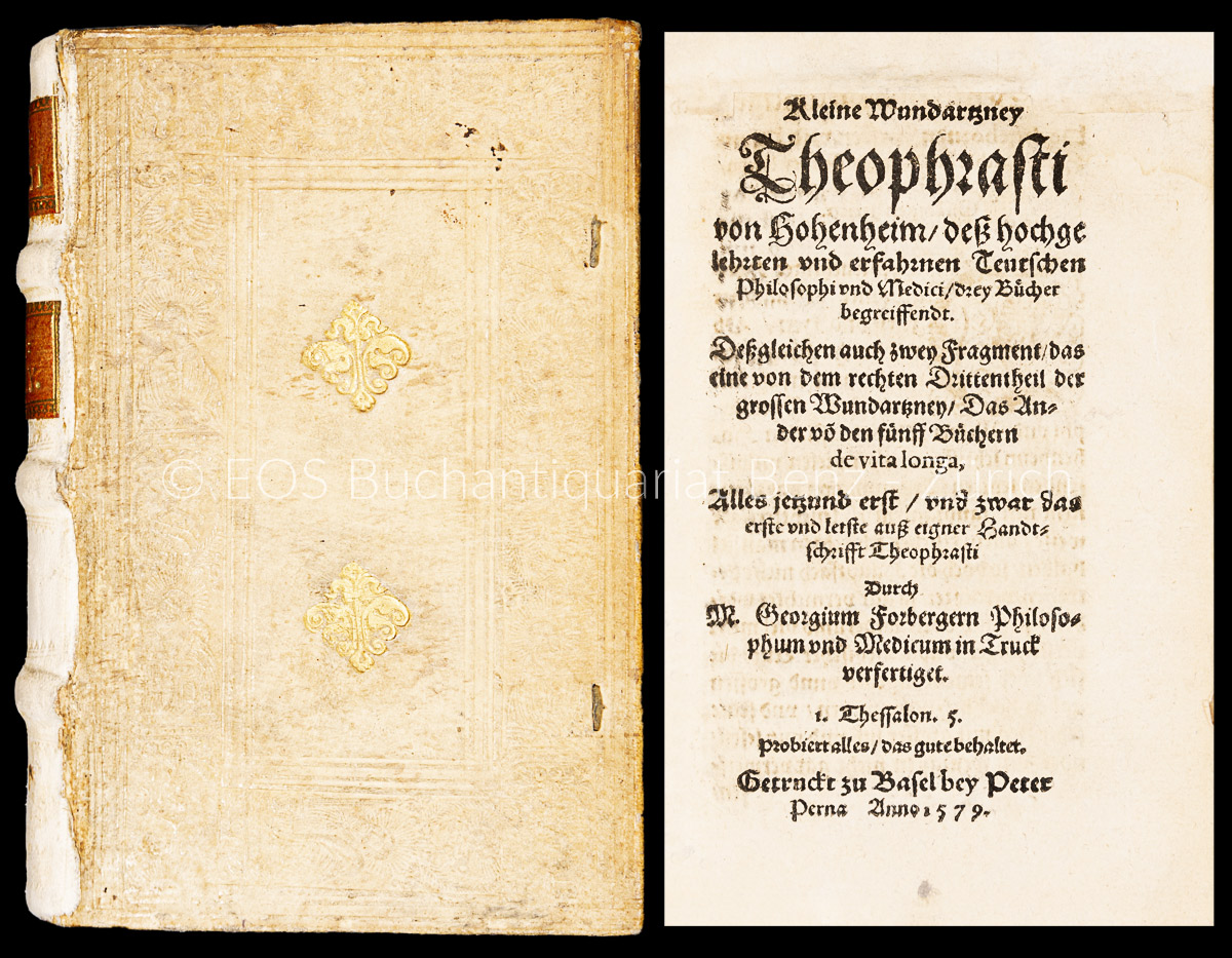 Drey Bücher von Wasserbädern, Aderlassen und Schrepffen. - EOS BUCHANTIQUARIAT BENZ Ruland, Martin d. Ä.: -Drey Bücher von Wasserbädern, Aderlassen und Schrepffen.