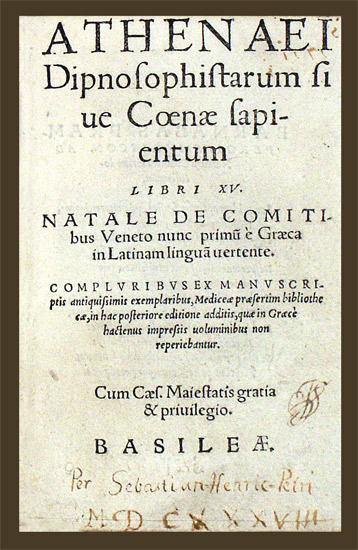 Dipnosophistarum - EOS BUCHANTIQUARIAT BENZ Athenaeus: -Dipnosophistarum