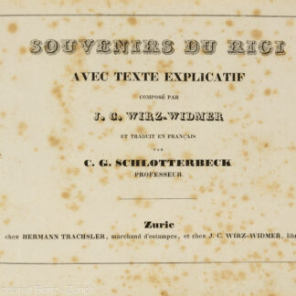 Wirz-Widmer, J. C.: -Souvenirs du Rigi.
