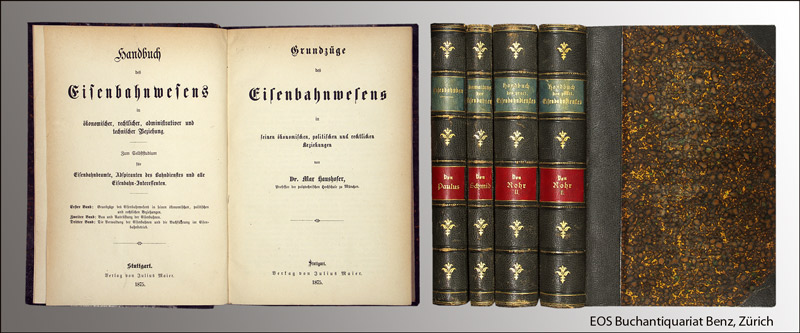 Handbuch des Eisenbahnwesens in ökonomischer, rechtlicher, administrativer und technischer Beziehung. - EOS BUCHANTIQUARIAT BENZ -Handbuch des Eisenbahnwesens in ökonomischer, rechtlicher, administrativer und technischer Beziehung.