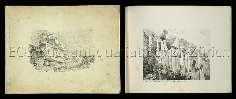 Voyage autour du Mont-Blanc dans les vallées d'Hérens de Zermatt et au Grimsel. Autographie par R.T. - EOS BUCHANTIQUARIAT BENZ Töpffer, Rodolphe; -Voyage autour du Mont-Blanc dans les vallées d'Hérens de Zermatt et au Grimsel. Autographie par R.T.