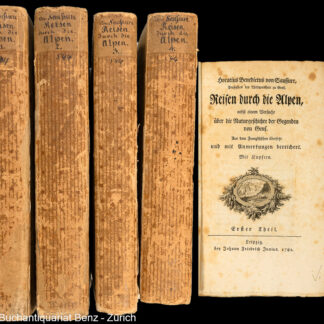 Saussure, Horace-Bénedict de: -Reisen durch die Alpen,