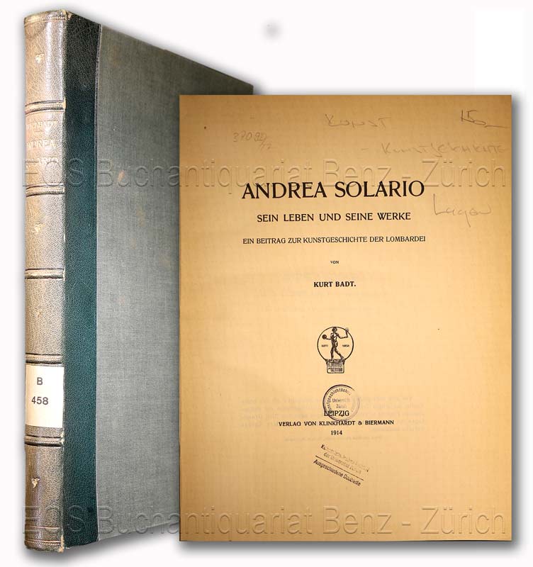 Andrea Solario. - EOS BUCHANTIQUARIAT BENZ Badt, Kurt: -Andrea Solario.