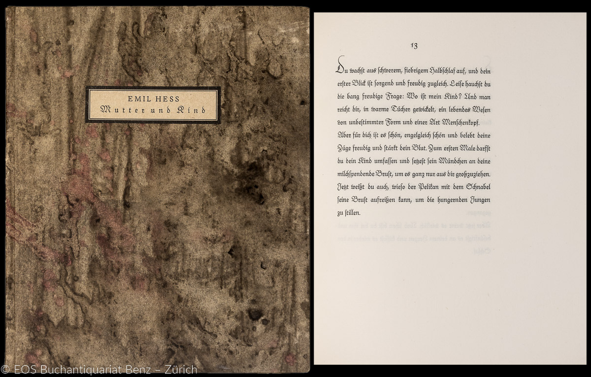 Mutter und Kind. - EOS BUCHANTIQUARIAT BENZ Hess, Emil: -Mutter und Kind.