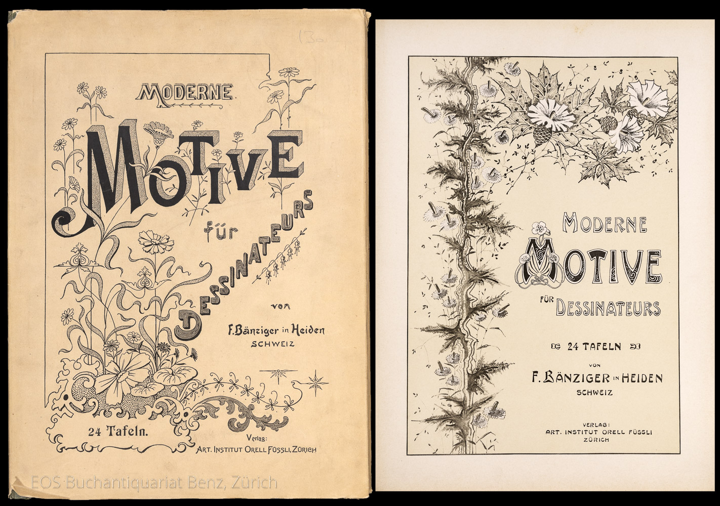 Moderne Motive für Dessinateurs. - EOS BUCHANTIQUARIAT BENZ Bänziger, Ferdinand in Heiden. -Moderne Motive für Dessinateurs.