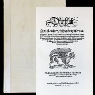 Gessner, Conrad; -Thierbuch.