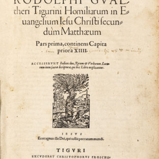 Gwalther, Rudolf: -D. Matthaeus evangelista.