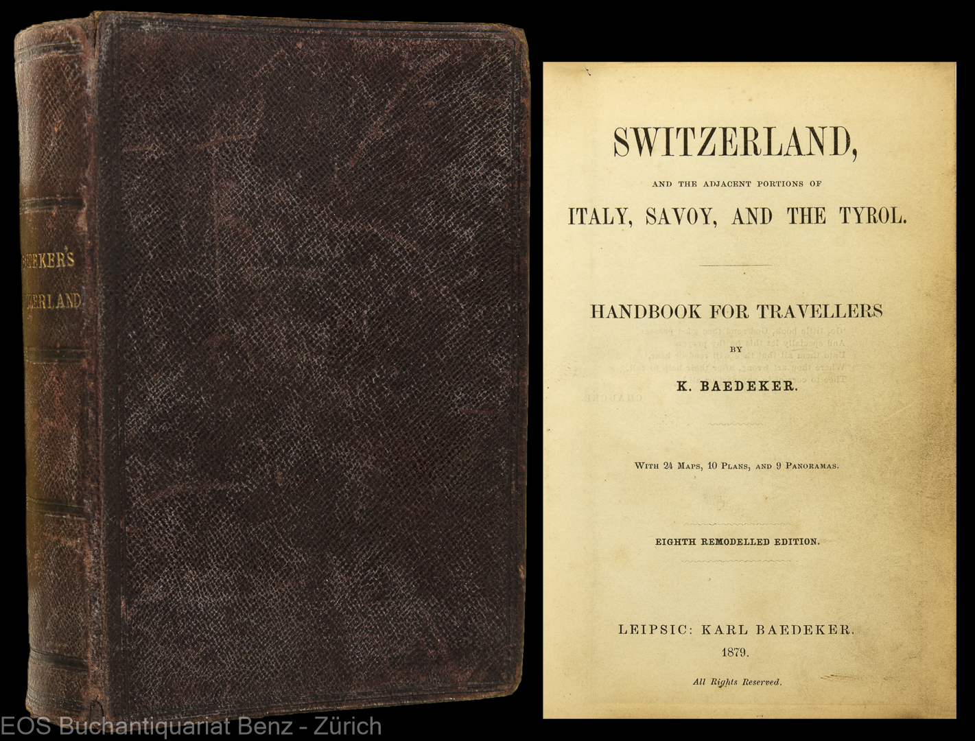Switzerland, - EOS BUCHANTIQUARIAT BENZ Baedeker, Karl: -Switzerland,