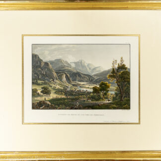 Bleuler, Johann Ludwig -(1792–1850): Environs de Tousis et vue vers le Piz Beverin.