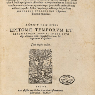 Bullinger, Heinrich: -Daniel sapientissimus Dei propheta, qui a vetustis polyhistor,