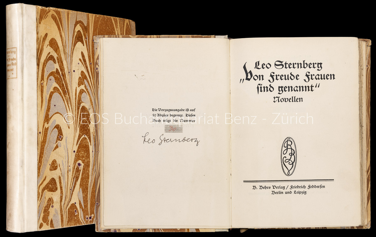 Von Freude Frauen sind genannt. - EOS BUCHANTIQUARIAT BENZ Sternberg, Leo: -Von Freude Frauen sind genannt.