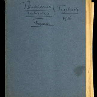 Eckertz, Waldemar: -Dünkheimers serbisches Tagebuch 1916 - Fragmente.