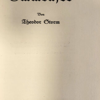 Storm, Theodor: -Immensee.