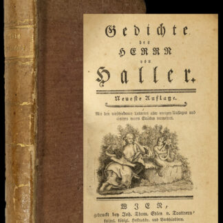 Haller, Albrecht von: -Gedichte des Hern von Haller.