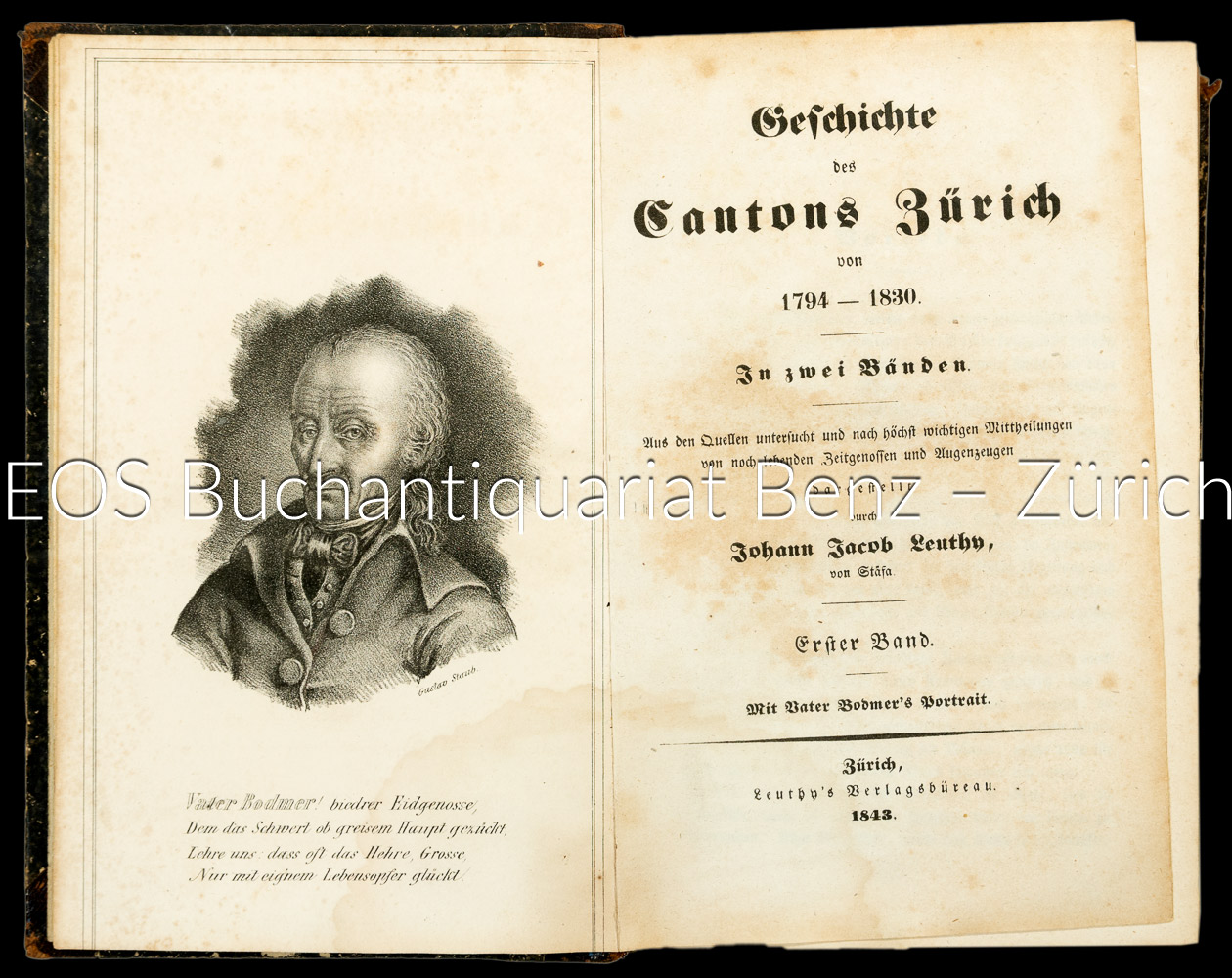 Leuthy, Johann Jakob: Geschichte des Cantons Zürich von (1794–1830. - Image 2