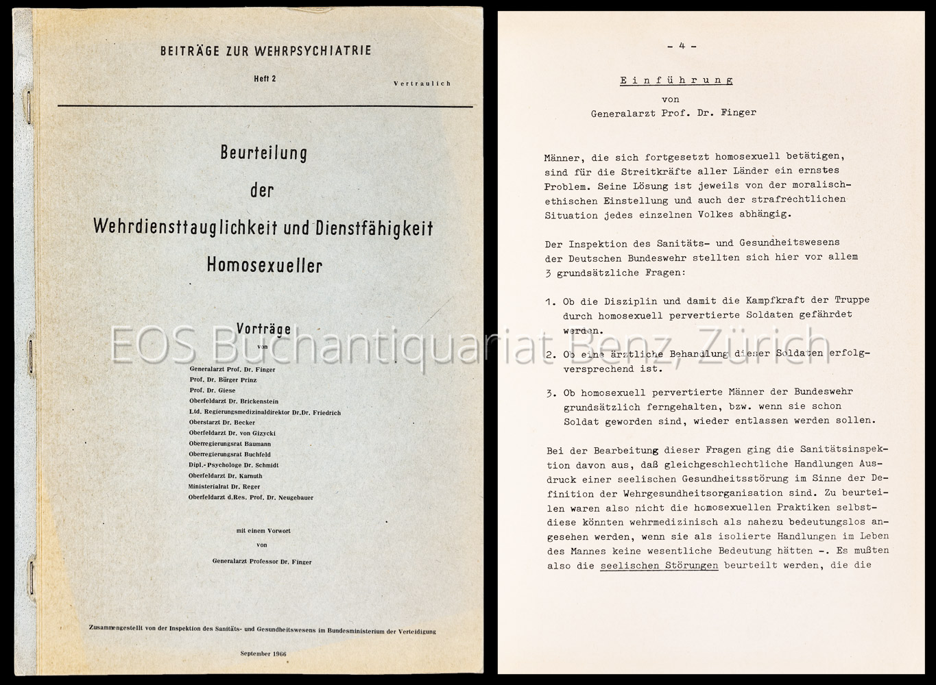 Finger et al.: -Beurteilung der Wehrdiensttauglichkeit und Dienstfähigkeit Homosexueller.
