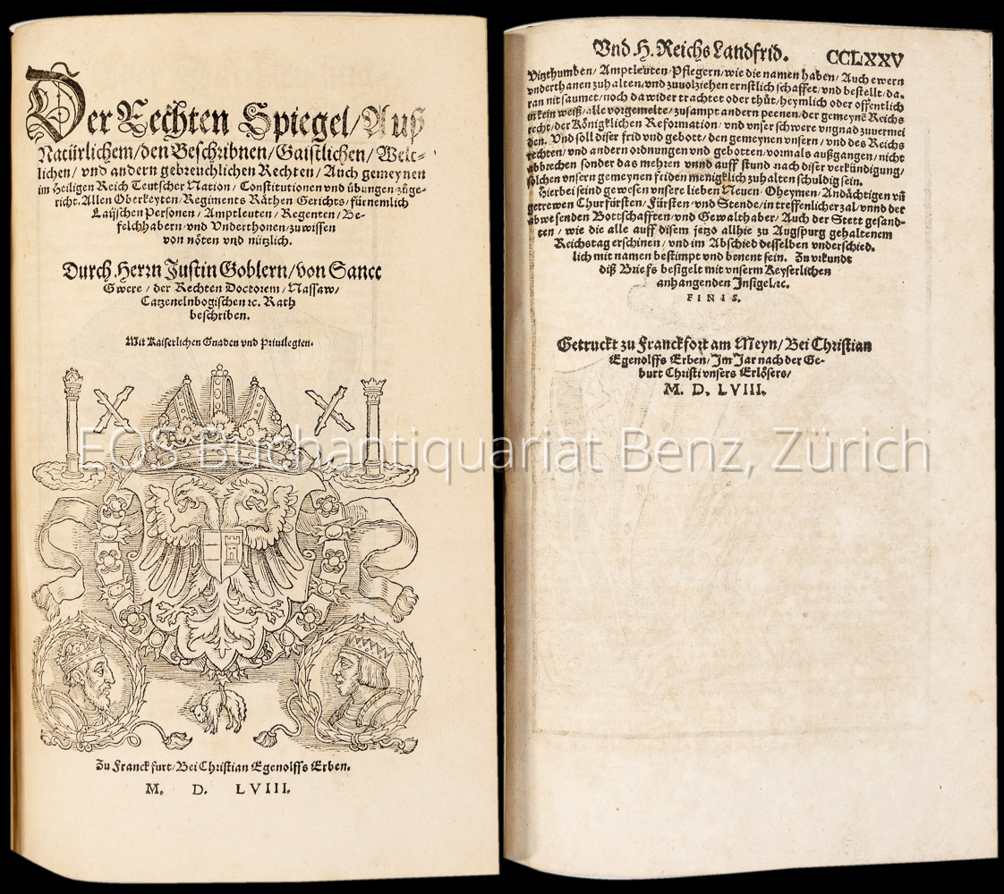 Gobler, Justinus: Der Gerichtlich Process/ Auss geschribenen Rechten/ und nach Gemeynem/ im Heyligen Reich Teutscher Nation/ gebrauch/ und übung. Erstlich die Practic Gerichtlicher Terminen ... Zum anderen die Theorica/ mit Erklärung viler guoten Doctrinen ... – Bild 3