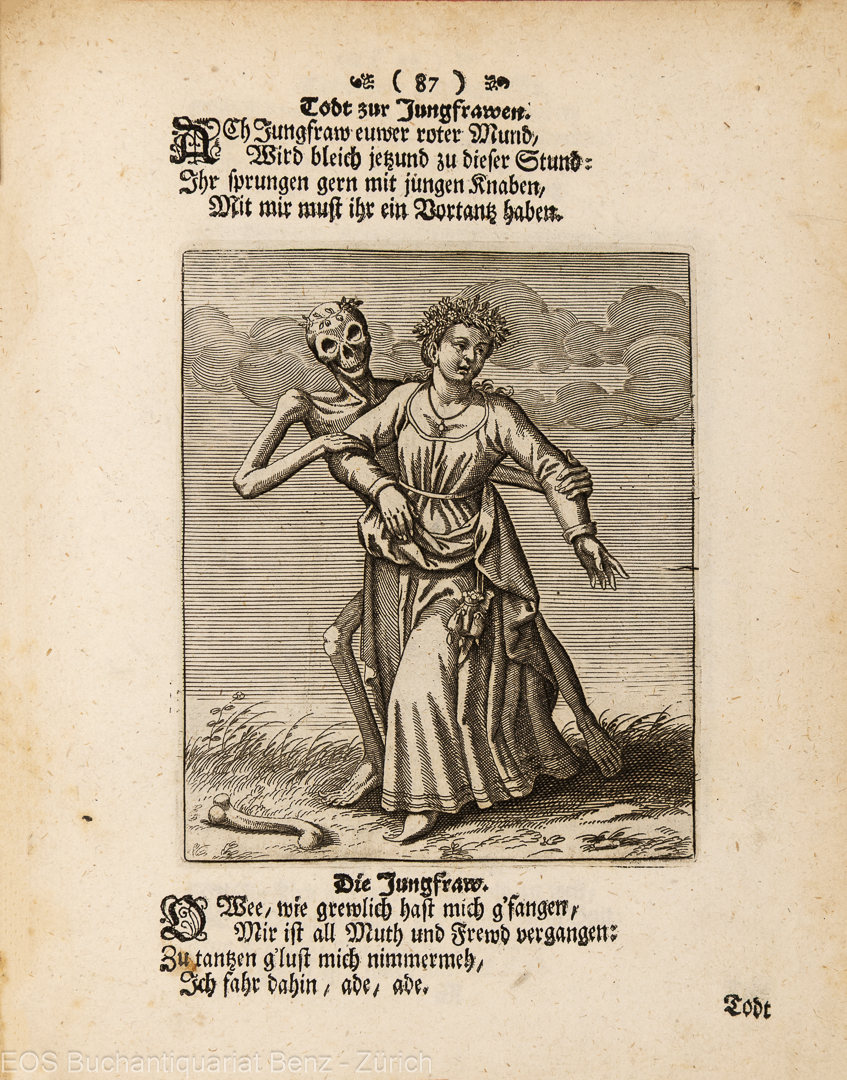 Merian, Matthias d.Ae. Todten-Tantz, wie derselbe in der löblichen und weltberühmten Stadt Basel als ein Spiegel menschlicher Beschaffenheit gantz künstlich gemahlet und zu sehen ist. – Bild 3