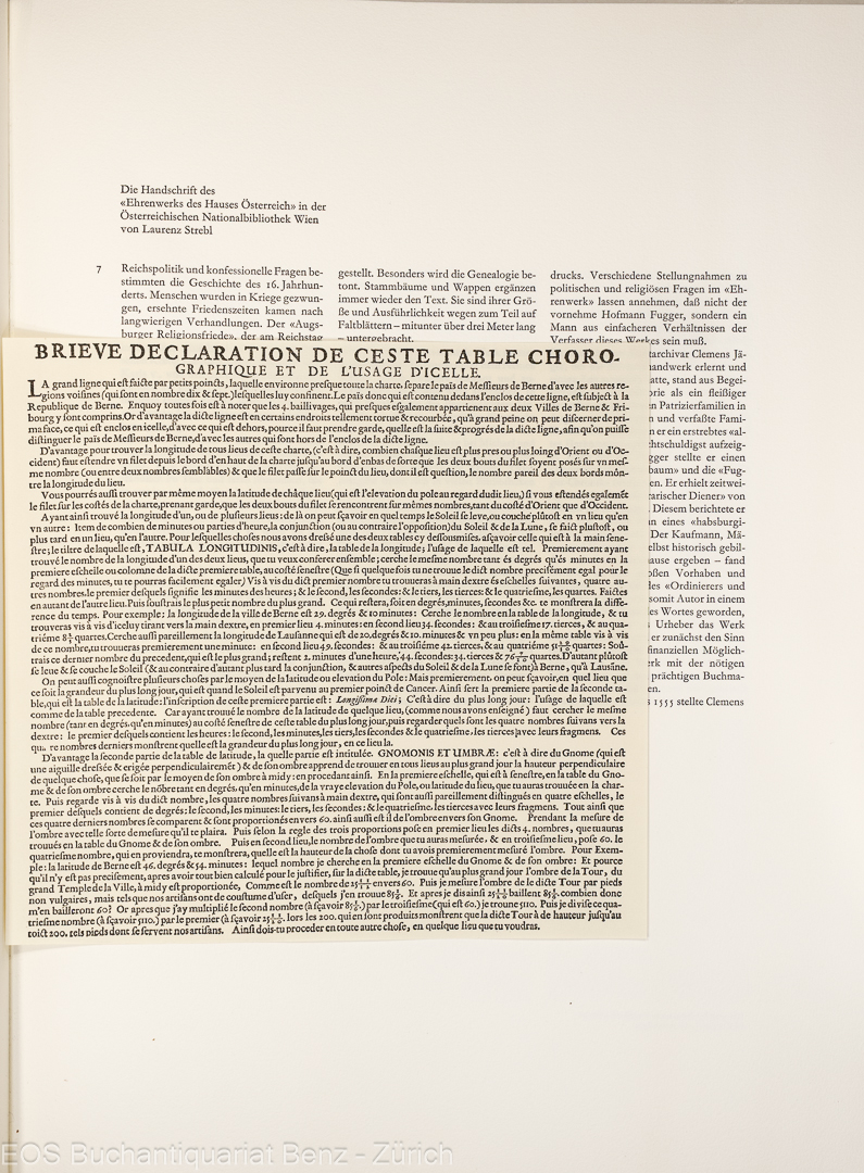 Strebel, Laurenz und Jaeggli Alwin E.; Warhaffte Conterfettung der Stett unnd Schlosser so in der Aidgenossenschafft gelegen. – Bild 2