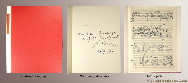 -Musikhandschriften aus der Sammlung Paul Sacher.