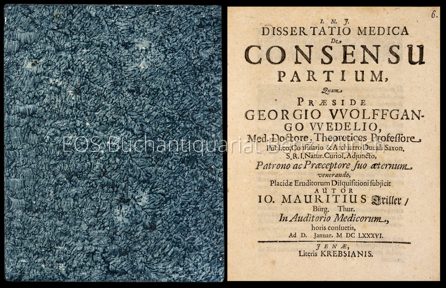 Wedel, Georg Wolfgang (praes.): -Dissertatio medica de consensu partium.