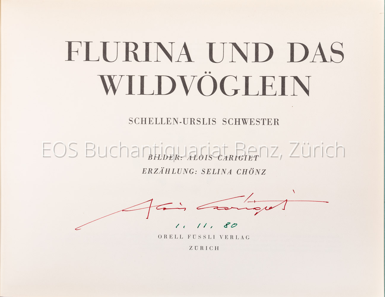 Chönz, Selina; Flurina und das Wildvöglein. - Image 2