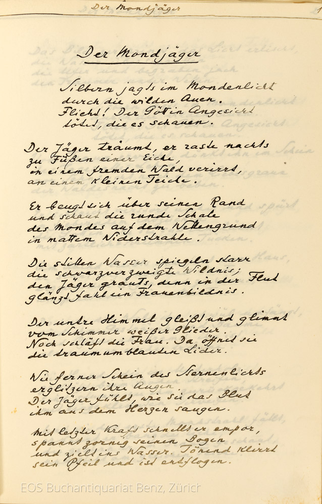 Goetz, Bruno (1885–1954) Eigenh. Gedichte. – Bild 2