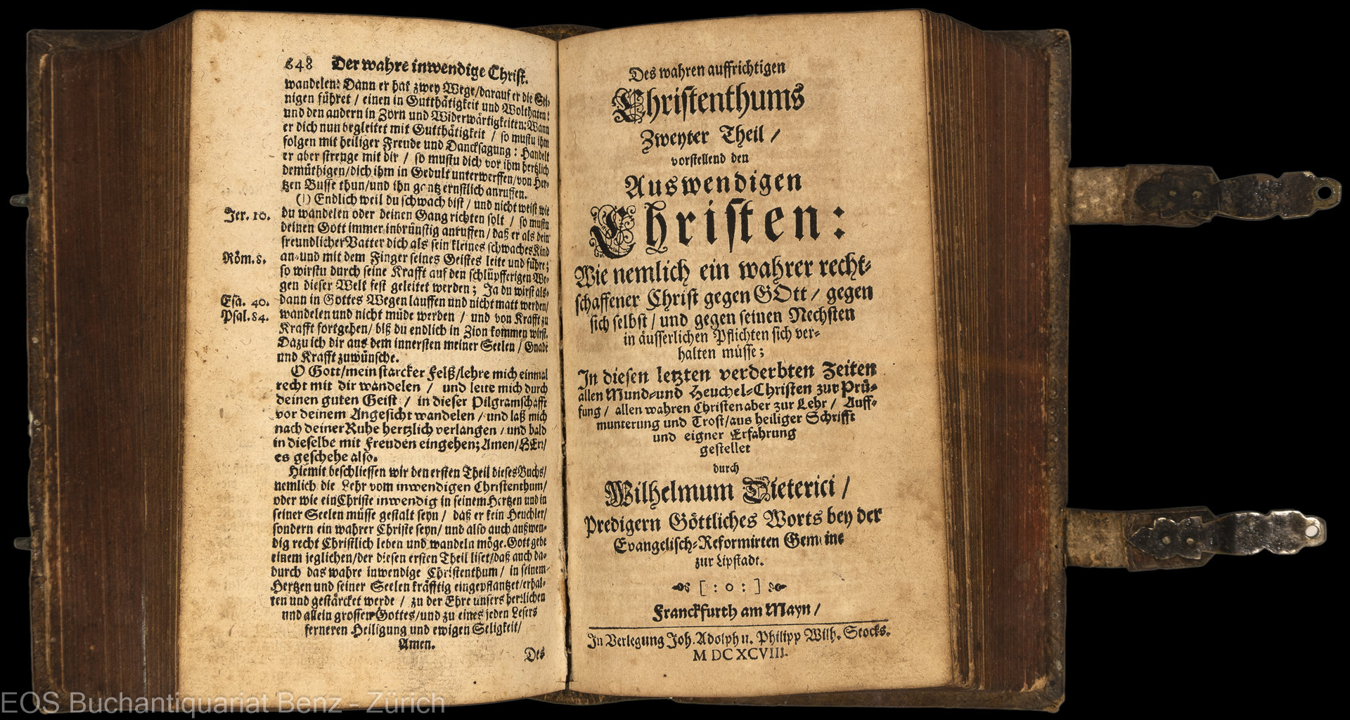 Dieterici, Wilhelm: Der wahre Inwendige und Außwendige Christ: Das ist/ Klare und gründliche Abbildung eines Rechtschaffenen Christen. - Image 3