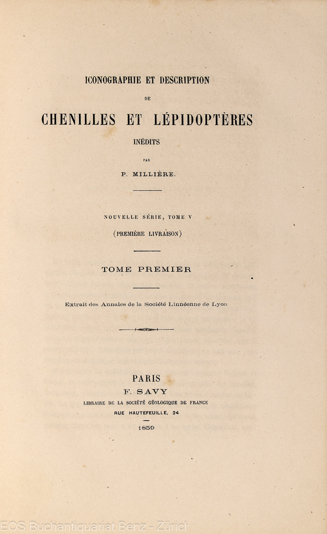 Millière, Pierre: Icnographie et description de chenilles et lépidoptères inédits. – Bild 2