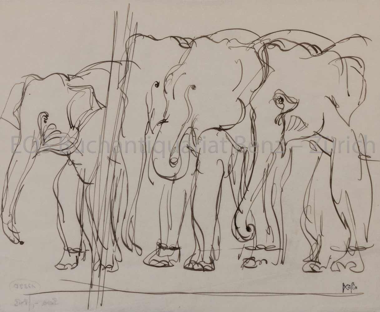 Fischer, Hans (1909–1958): -Elefanten.