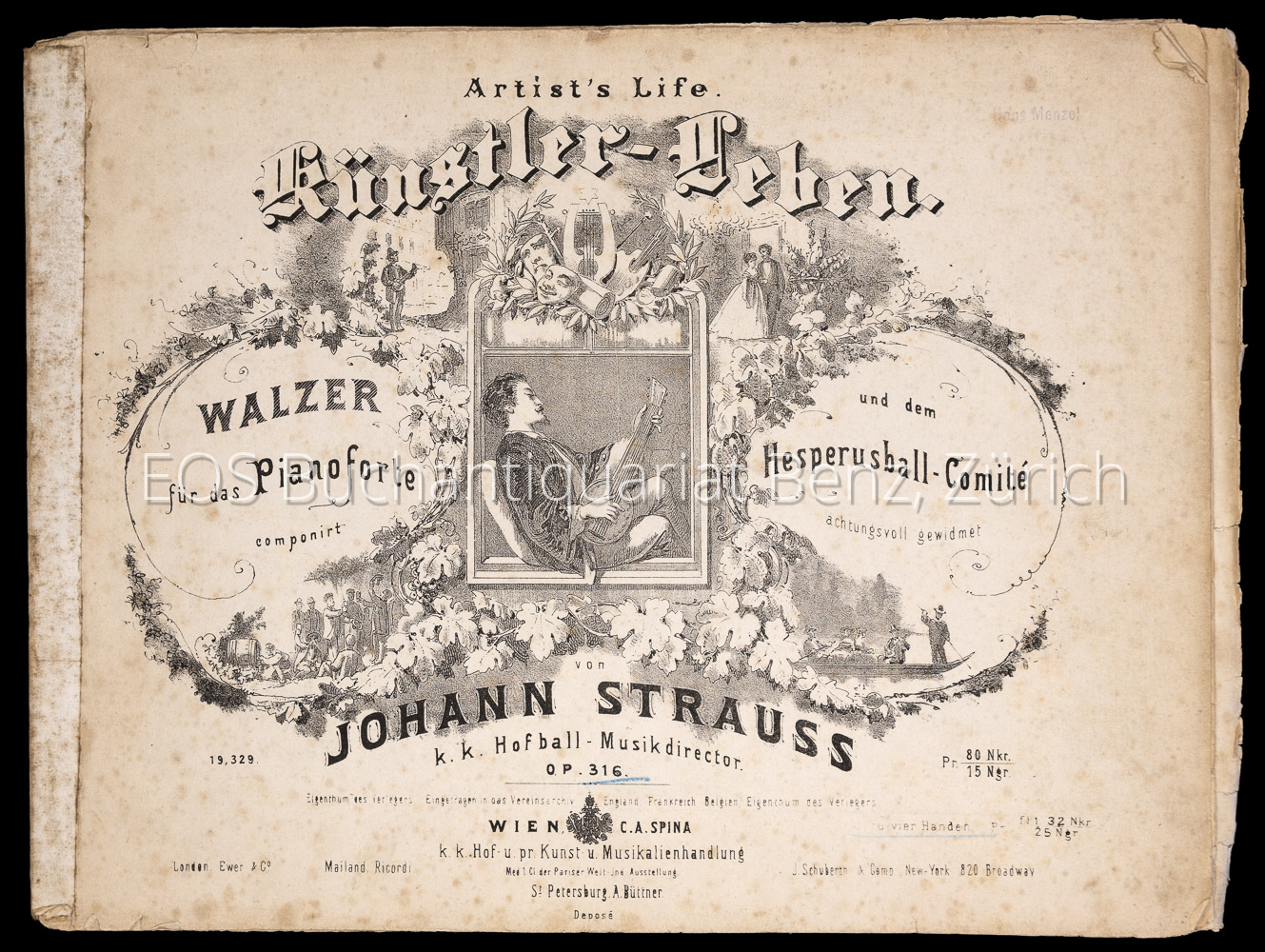 Strauss, Josef: -Künstler-Leben – Artist's Life – Op. 316.