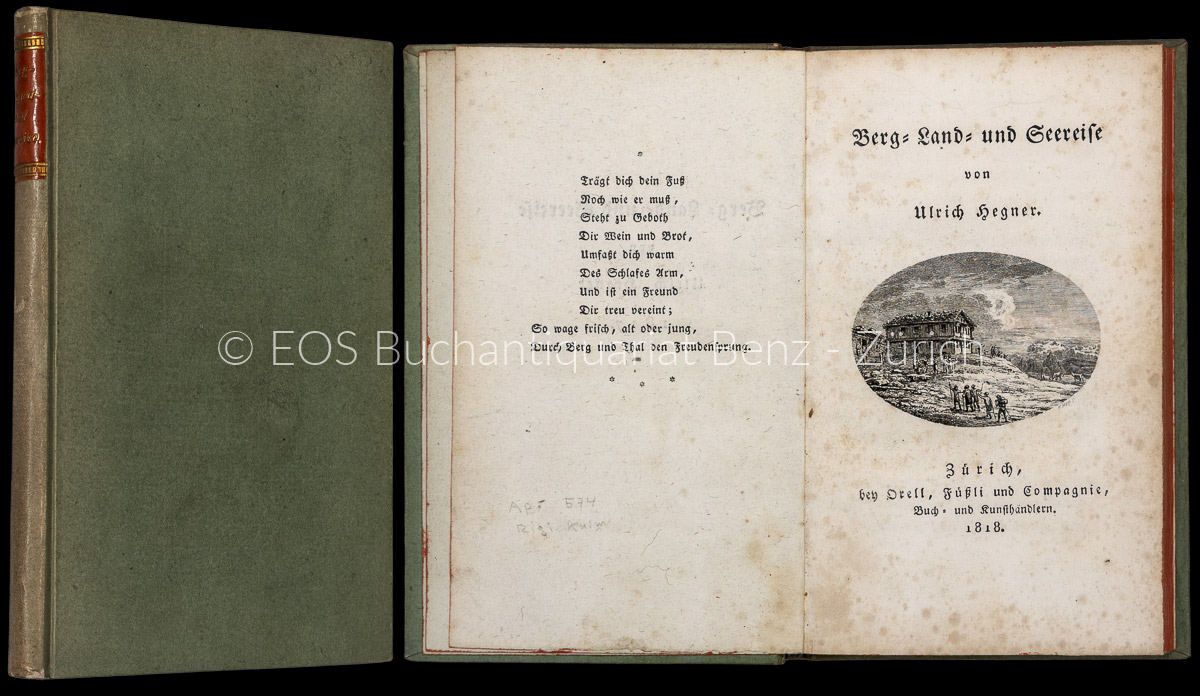 Hegner, Ulrich (1759-1840): -Berg-, Land- und Seereise 1817.