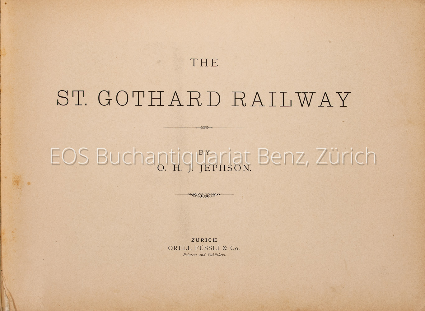 Jephson, O. H. J.: The St. Gothard Railway. - Image 2